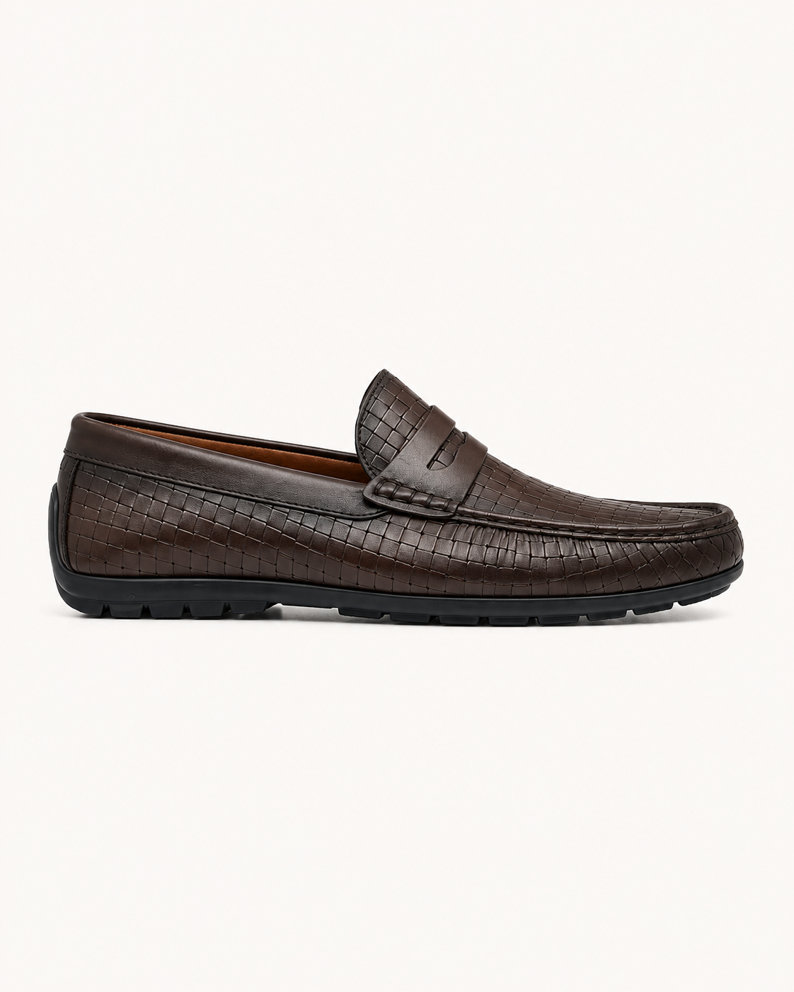 Mocassin Tressé Cuir