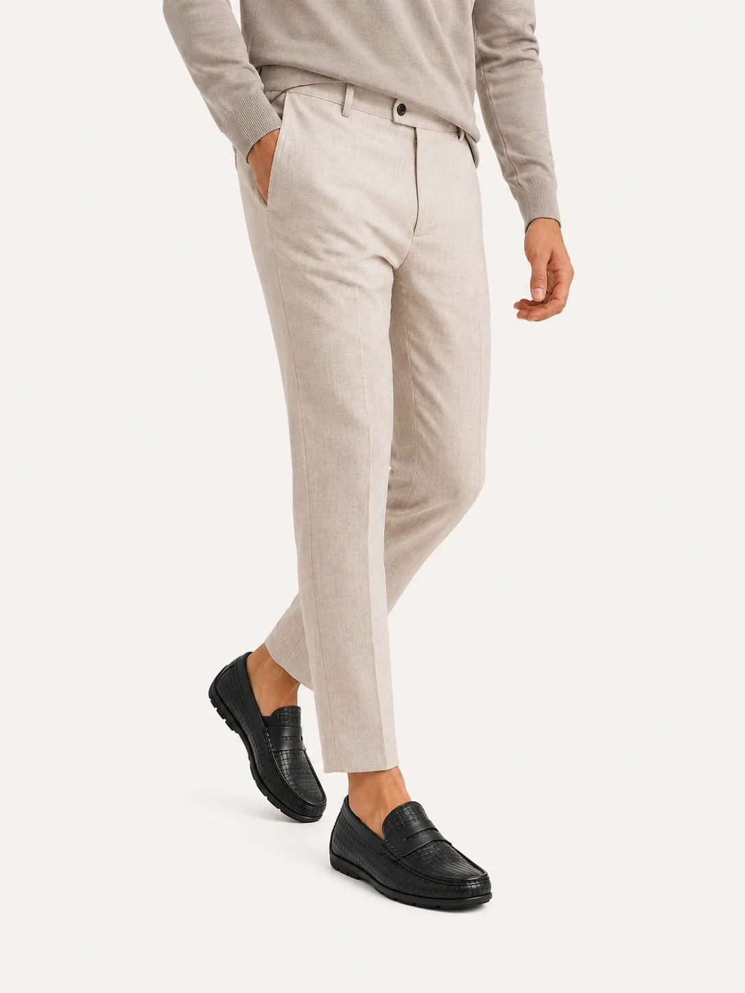 Mocassin Tressé Cuir