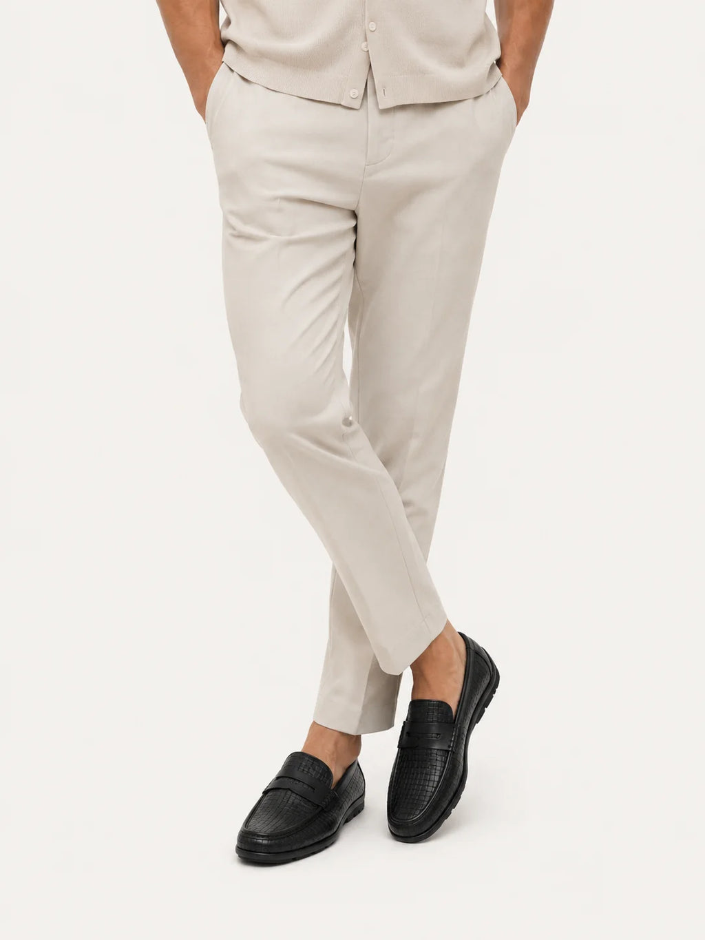 Mocassin Tressé Cuir
