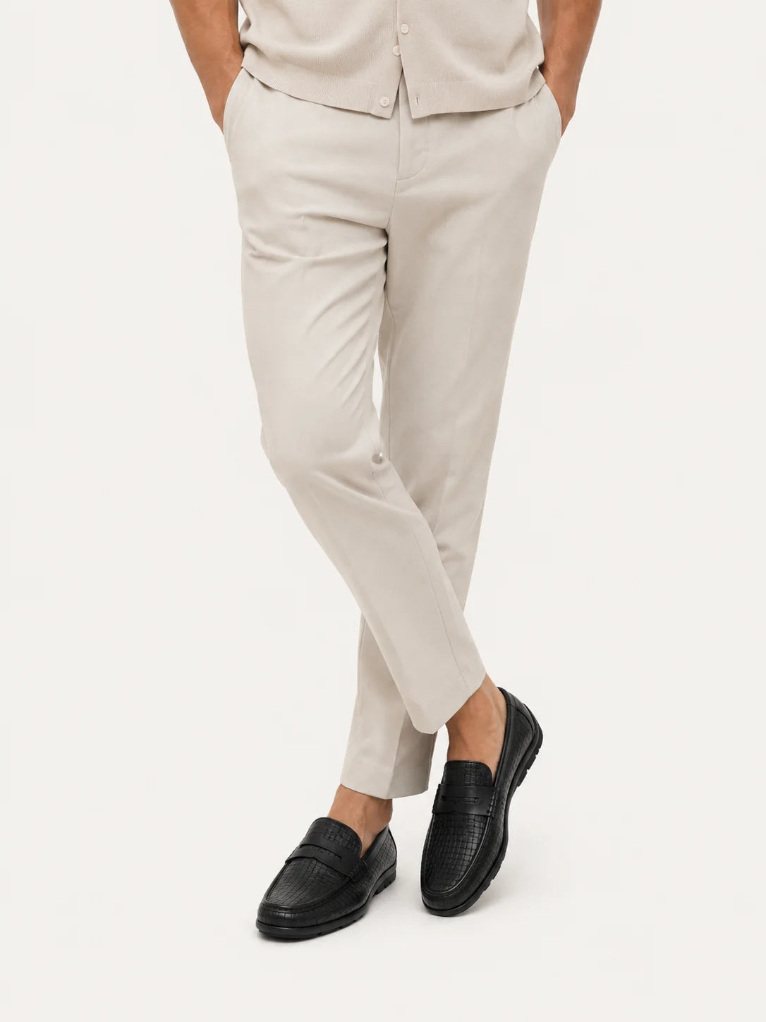 Mocassin Tressé Cuir