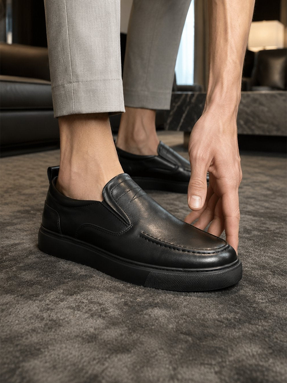 Mocassins Slip-On en Cuir