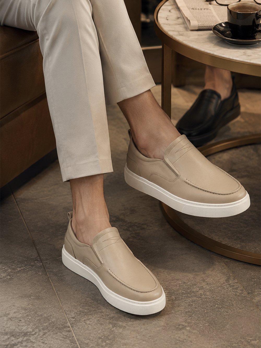 Mocassins Slip-On en Cuir