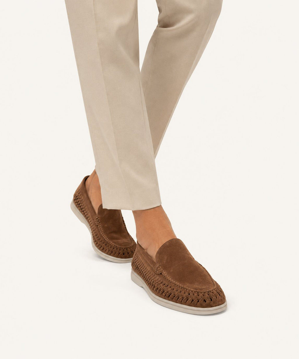 Loafer Tressé en Daim