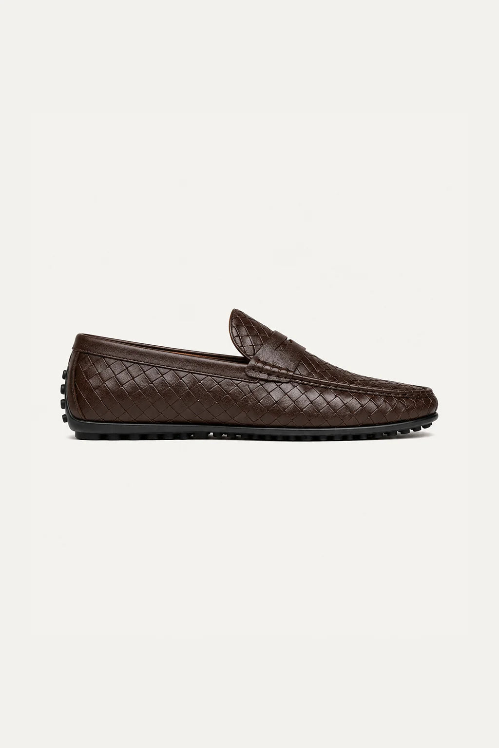 Mocassin Tressé Cuir
