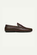 Mocassin Tressé Cuir