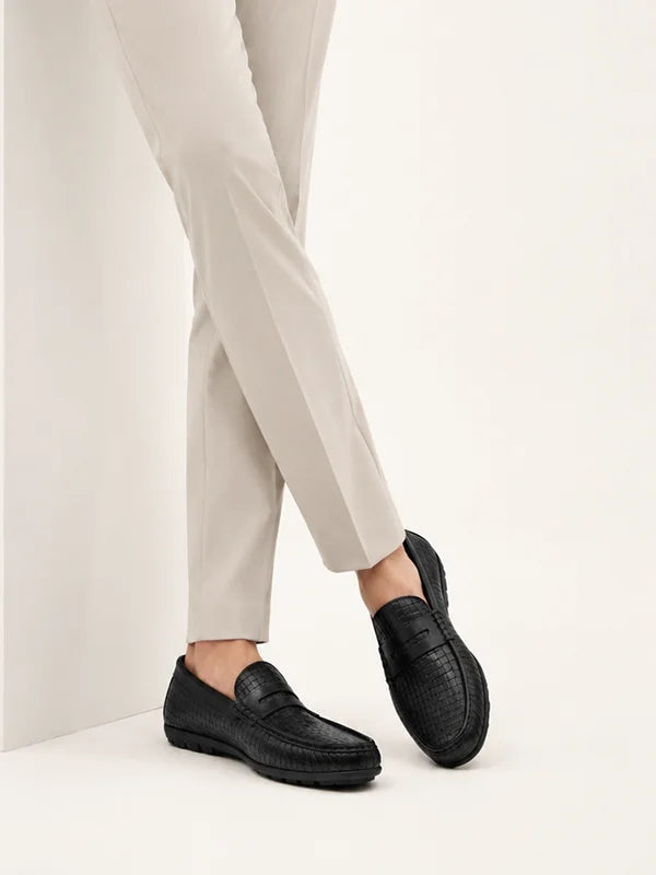 Mocassin Tressé Cuir